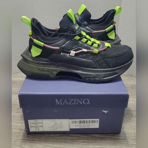 MAZINO. Titanium-075 Men's Black/Lime Sneakers Size 7.5